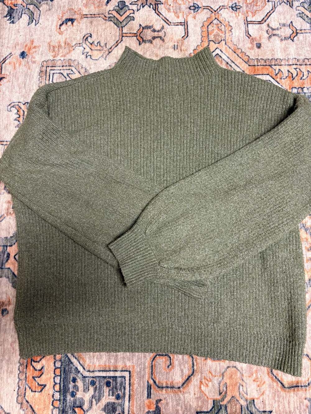 Pinque Green Ribbed Knit Sweater Medium - Picture 3 of 8